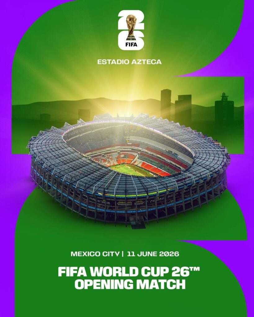 México inaugurará el mundial 2026 en día Jueves 11 de junio, En el estadio azteca.